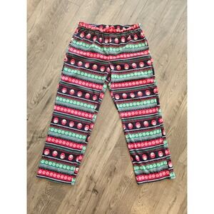 Mens L Jammies For Your Families Fleece Pajama Pants Snowman Snowflake Fair Isle